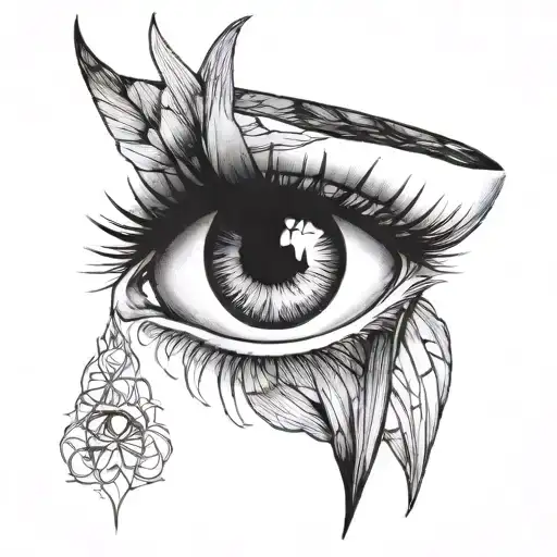 An Eye With A Dart Stuck In The Iris