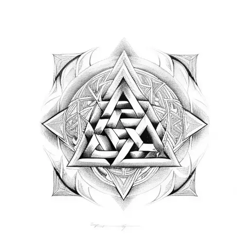 Valknut Symbol And Odin