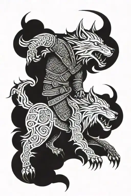 Viking Warrior Myth Wolf