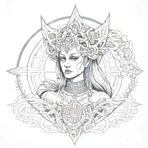 Creepy Dark Slavic Goddess