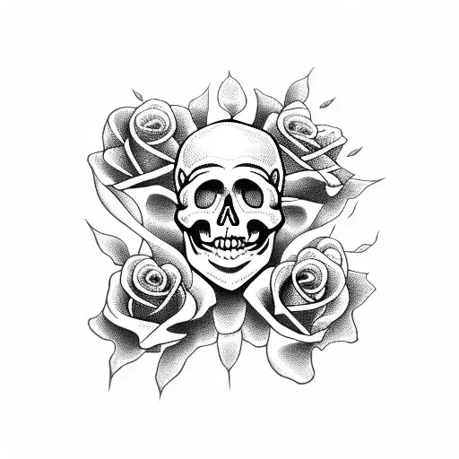 Skull And Roses