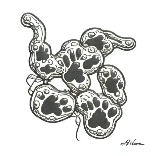 Jeff Koons Balloon Dog Paw Print