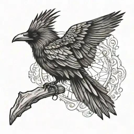 Grandfather Crow Flying