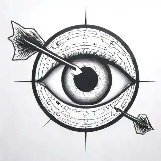 An Eyeball With An Arrow Shooting Through It