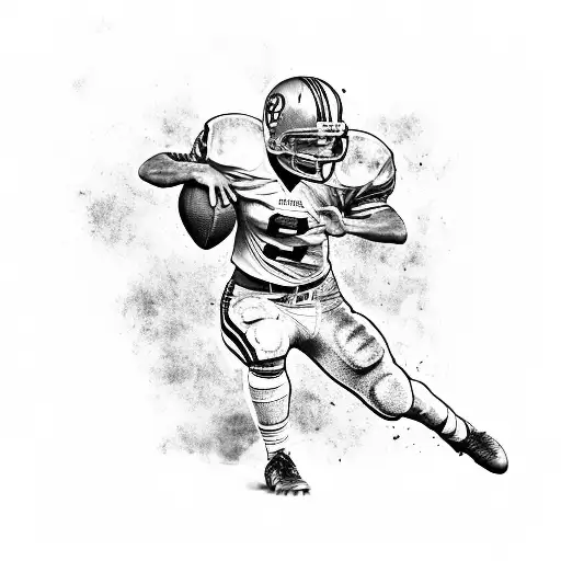 A Magical Football Player Casting A Spell On The Field