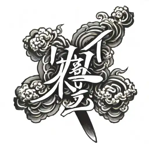 Japanese Word Kai Zen With Samurai