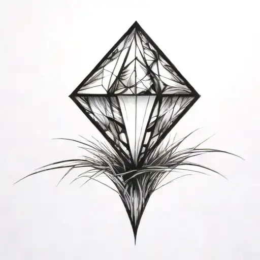 A Diamond Balancing On Top Of A Single Blade Of Grass