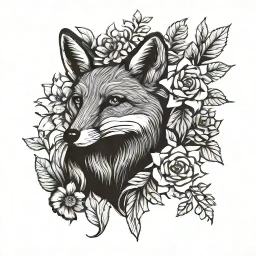Fox And Flowers