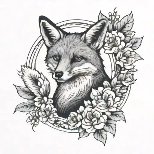 Fox And Flowers