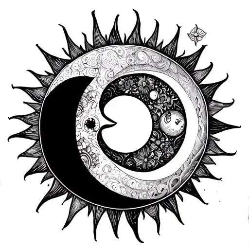 Sun And Moon Intertwined