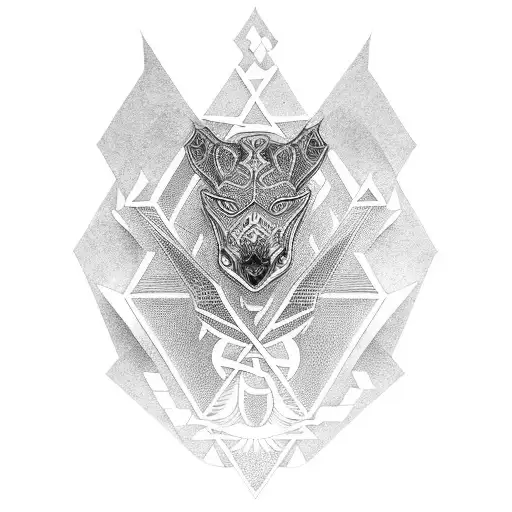 A Fusion Of Andar's Passion For Logic And Nordic Symbols In A Blackwork Design