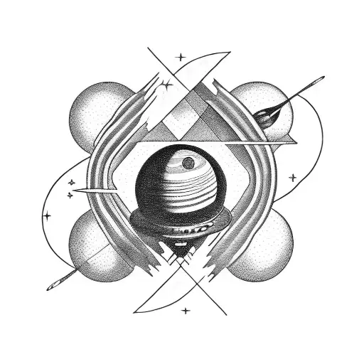 Saturn With A Astronaut