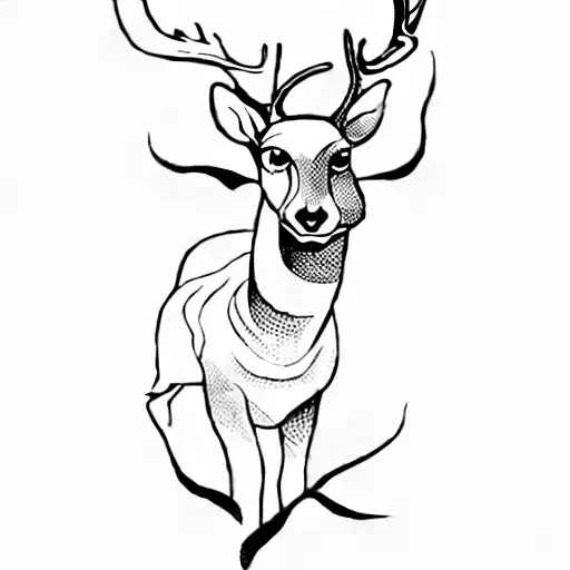 A Deer With Horns