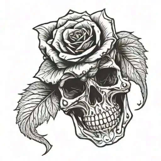 Rose With Skull