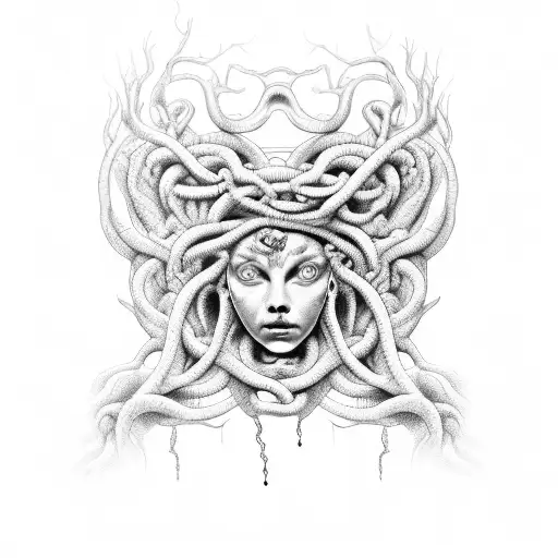 A Hauntingly Beautiful Depiction Of Medusa's Face