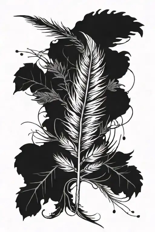 Pine Tree Feather Water Darken Everything