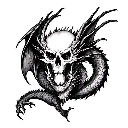 Memento Mori With Dragon Wrapped