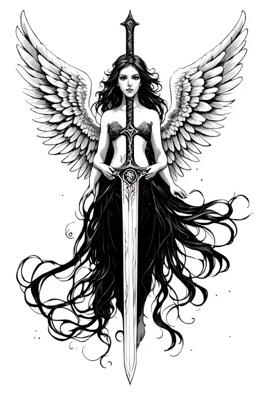 Gemini Angel Sword Female Angel
