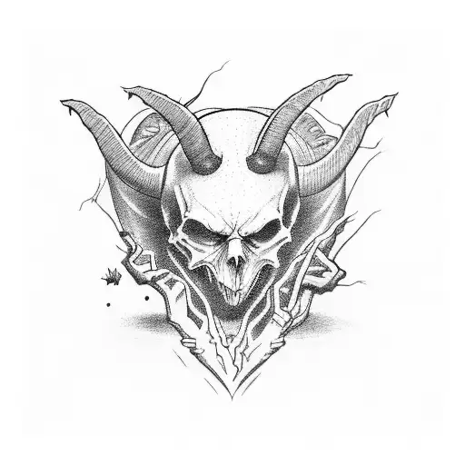 A Hauntingly Beautiful Depiction Of A Devil Embracing A Broken Heart