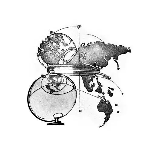 Motorcycle Engine Transformed Into A Globe