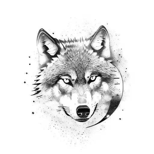 A Wolf Running Through A Forest