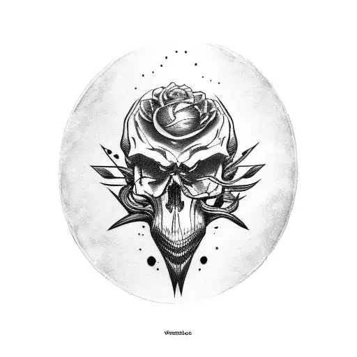 Skulls With Raven Forearm