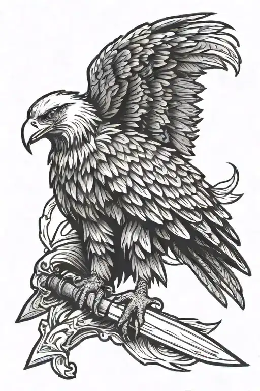 Eagle With Knifes