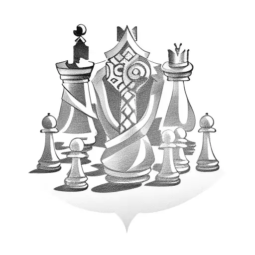 Chess Piece Morphing Into A Guitar