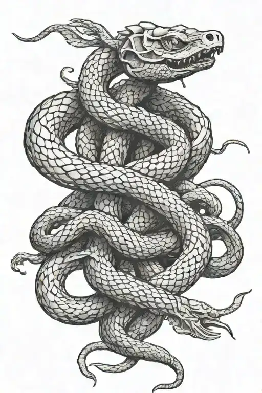 Carcajou Fighting A Snake Wrapped Design For Upper Arm