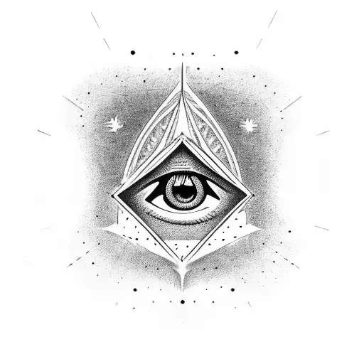 All Seeing Eye And Galaxy And