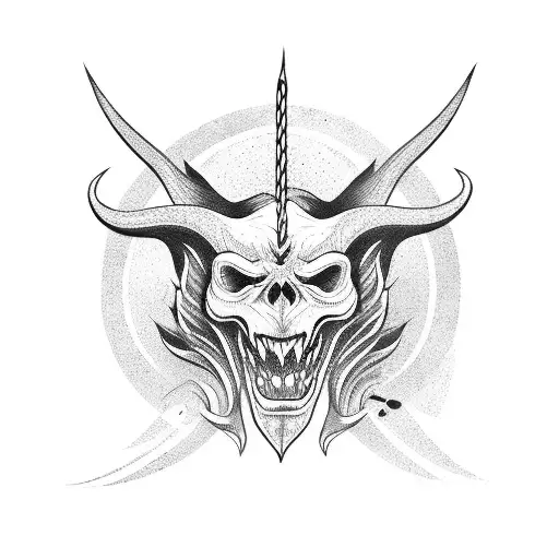 A Demon Playing A Guitar On A Rock Stage