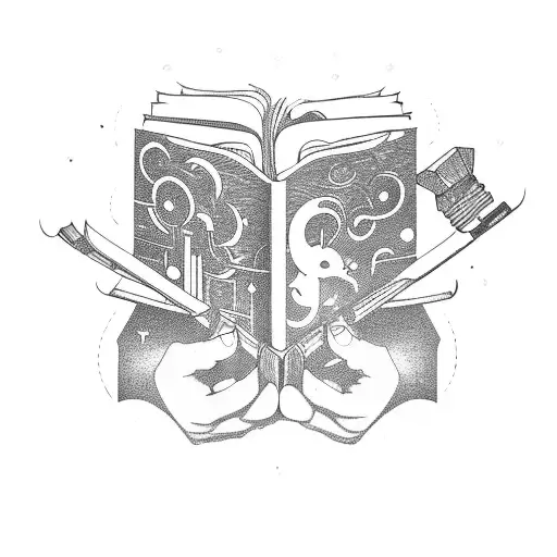 An Ancient Astronaut Discovering An Old Book Filled With Rock Band Lyrics