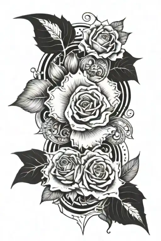 Cover Up Tattoo Design Combining Elements