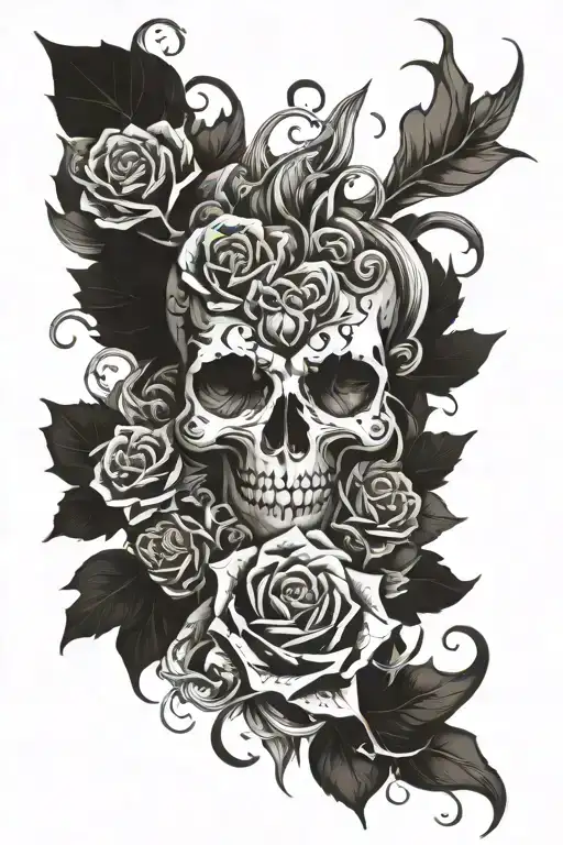 Cover Up Tattoo Design Combining Elements Like