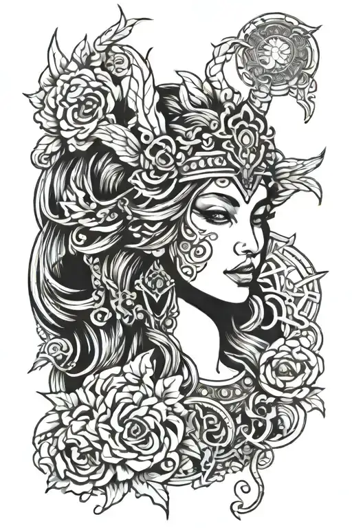 Freya Goddess Face Beautiful