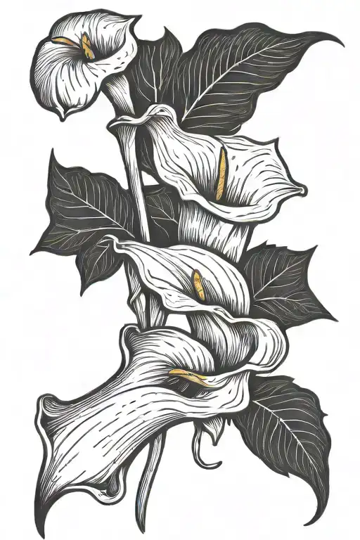 Calla Lily Flowers Intertwined Representing Love