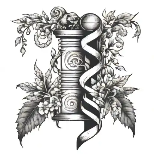 Combine Elements Of Dna Strands And Greek Mythology To Create A Unique Tattoo Design