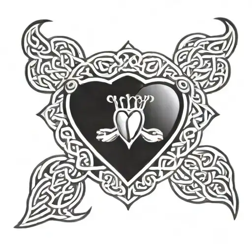 Celtic Claddagh Symbol Sternum Tattoo Featuring