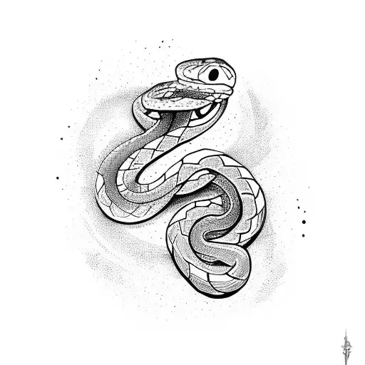 Snake On Outside Of Upper Arm