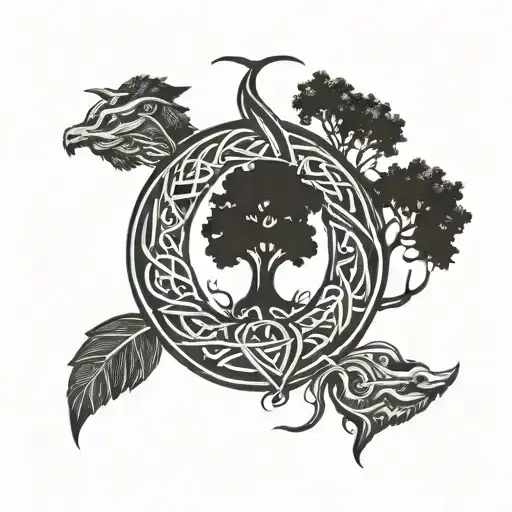 Vikings Symbols With Tree