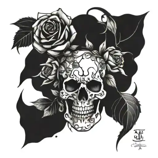 Skull And Roses