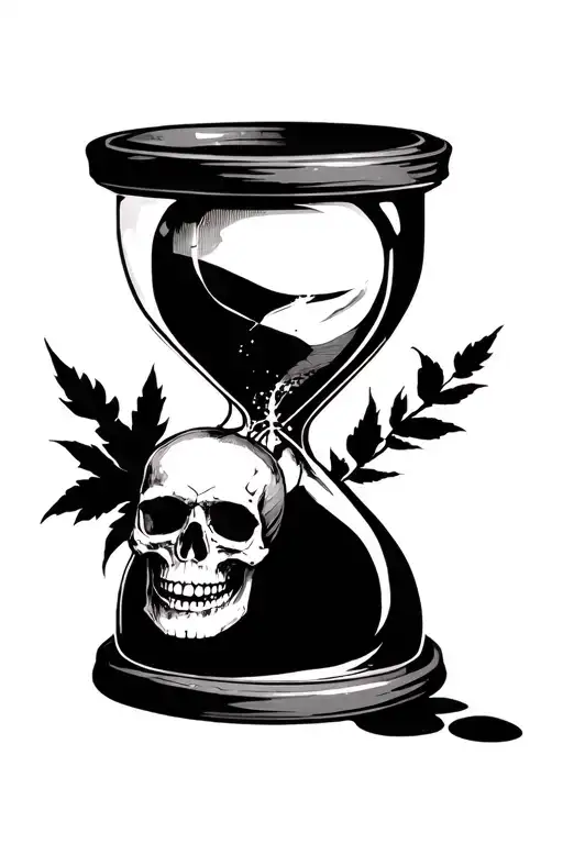 Hour Hourglass Kostucha With A Skull