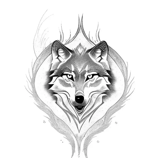 Hybrid Of A Wolf And A Phoenix