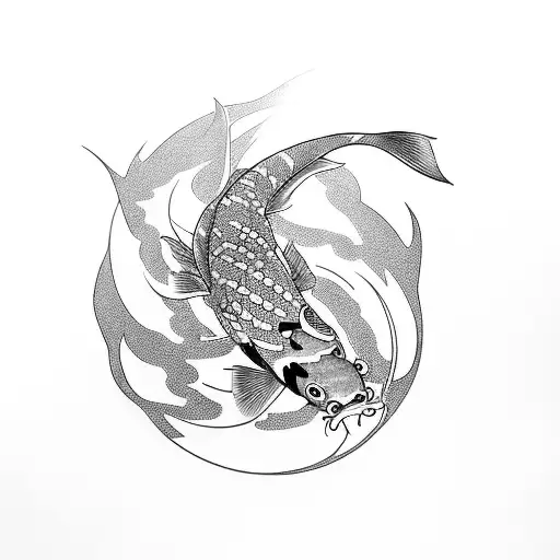 Koi Fish Comes Out Of The Katana