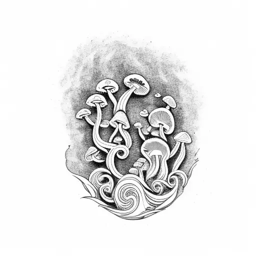 Flowers Grass Waves Mushrooms Faces Psychedelic