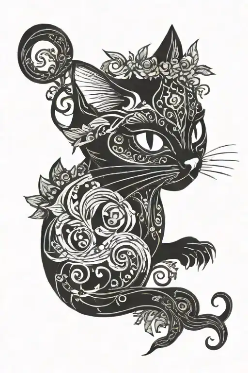 Black Cat Gothic Style