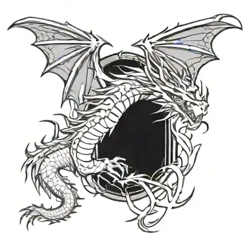 Dragon And Lightning Storm