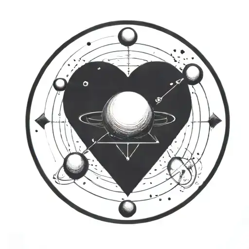 A Satellite Shaped Like A Love Heart In Space Enshrouded By A Circle