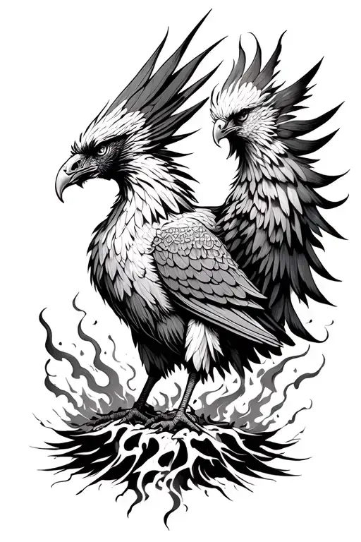 Phoenix Rising Out Of Ashes