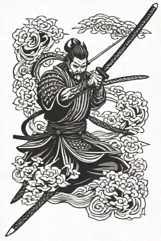 Samurai With Katana